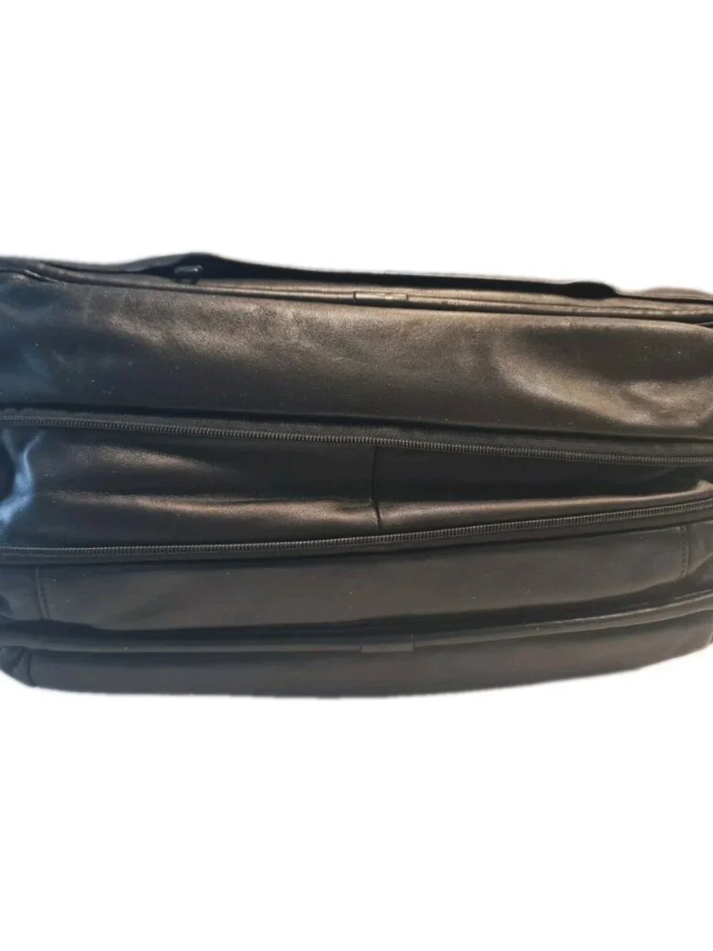 Tumi Expandable Weekender / Go Bag / Black Leather Briefcase 96141D4 Read Desc*